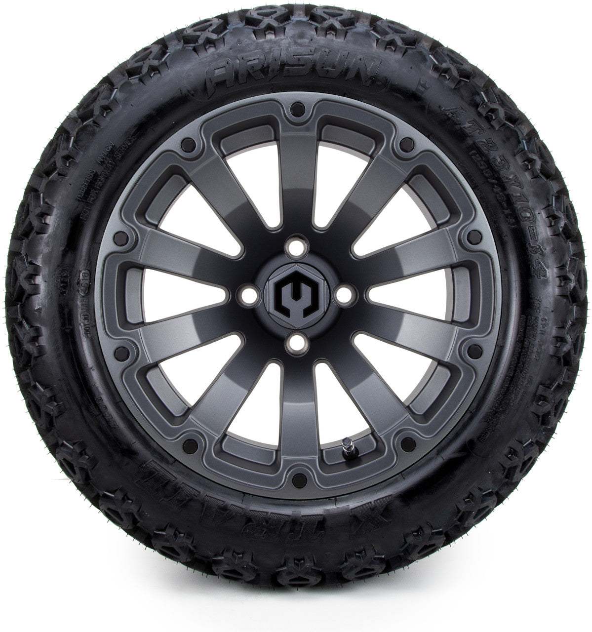 MODZ® 14" Bomber Matte Gunmetal Wheels & Off-Road Tires Combo