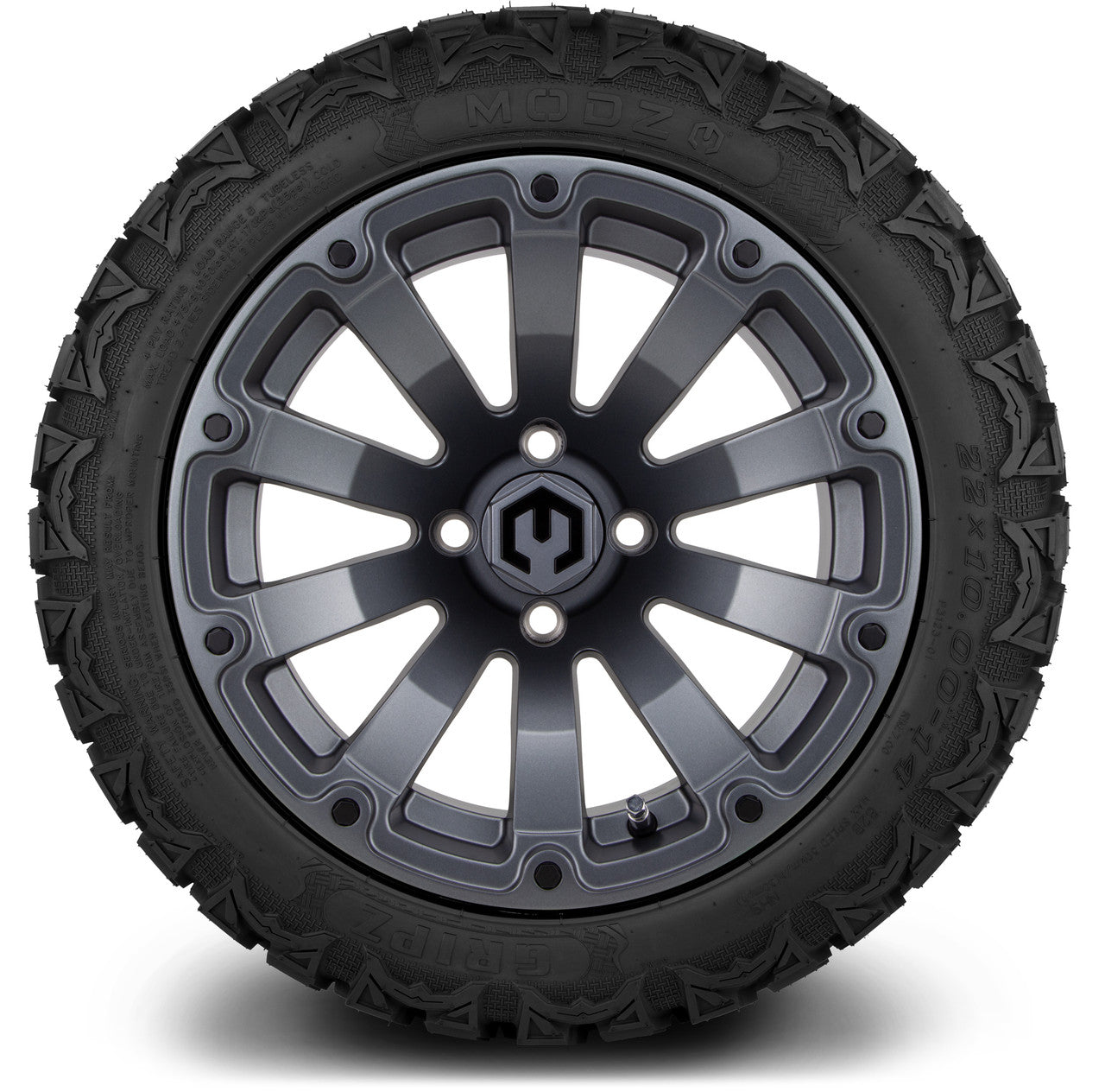 MODZ® 14" Bomber Matte Gunmetal Wheels & Off-Road Tires Combo
