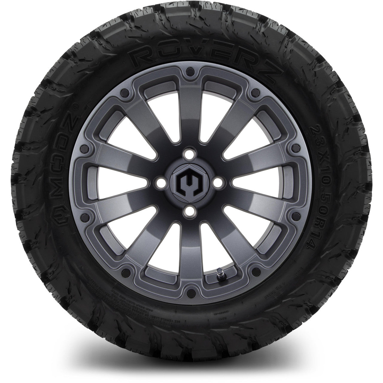 MODZ® 14" Bomber Matte Gunmetal Wheels & Off-Road Tires Combo