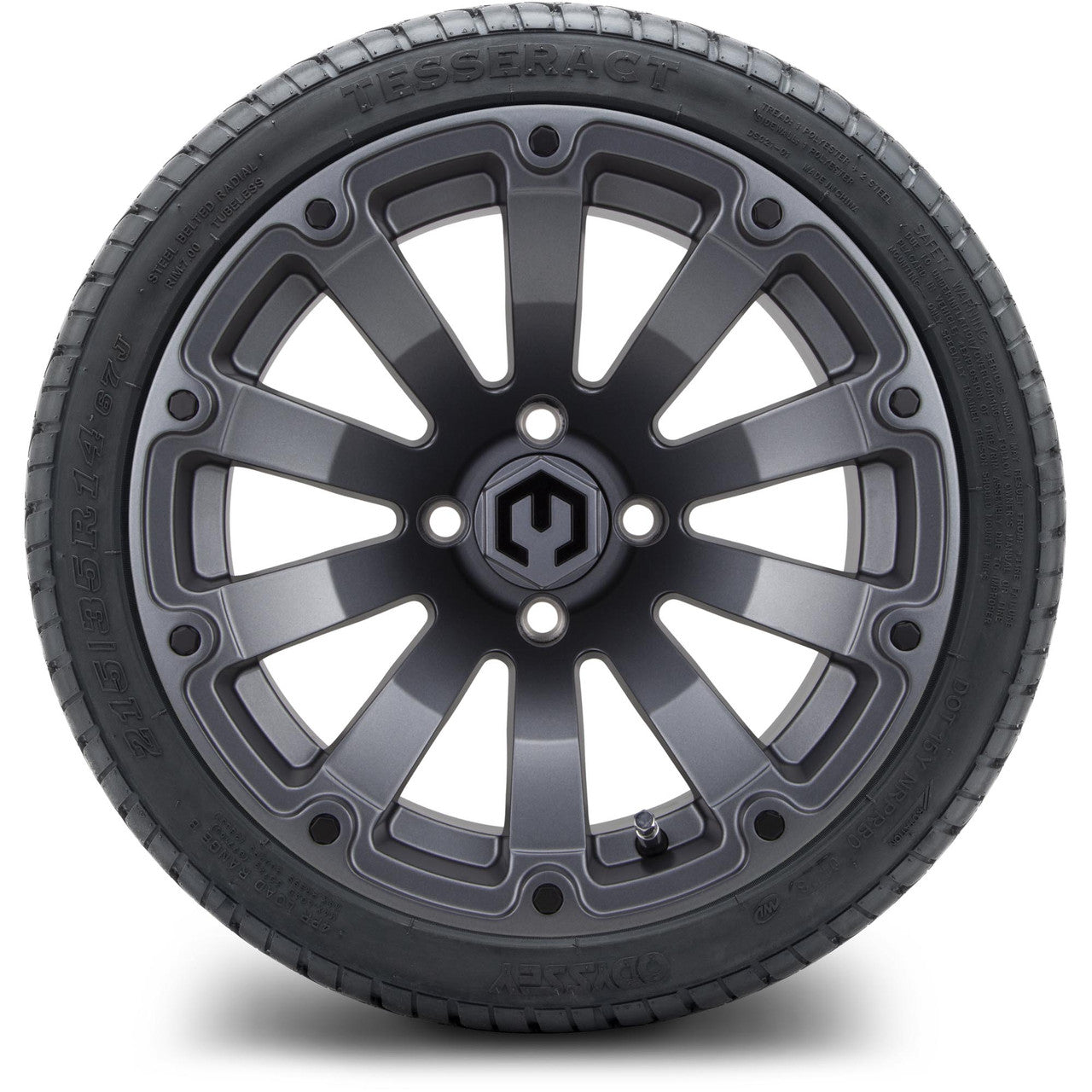 MODZ® 14" Bomber Matte Gunmetal Wheels & Street Tires Combo