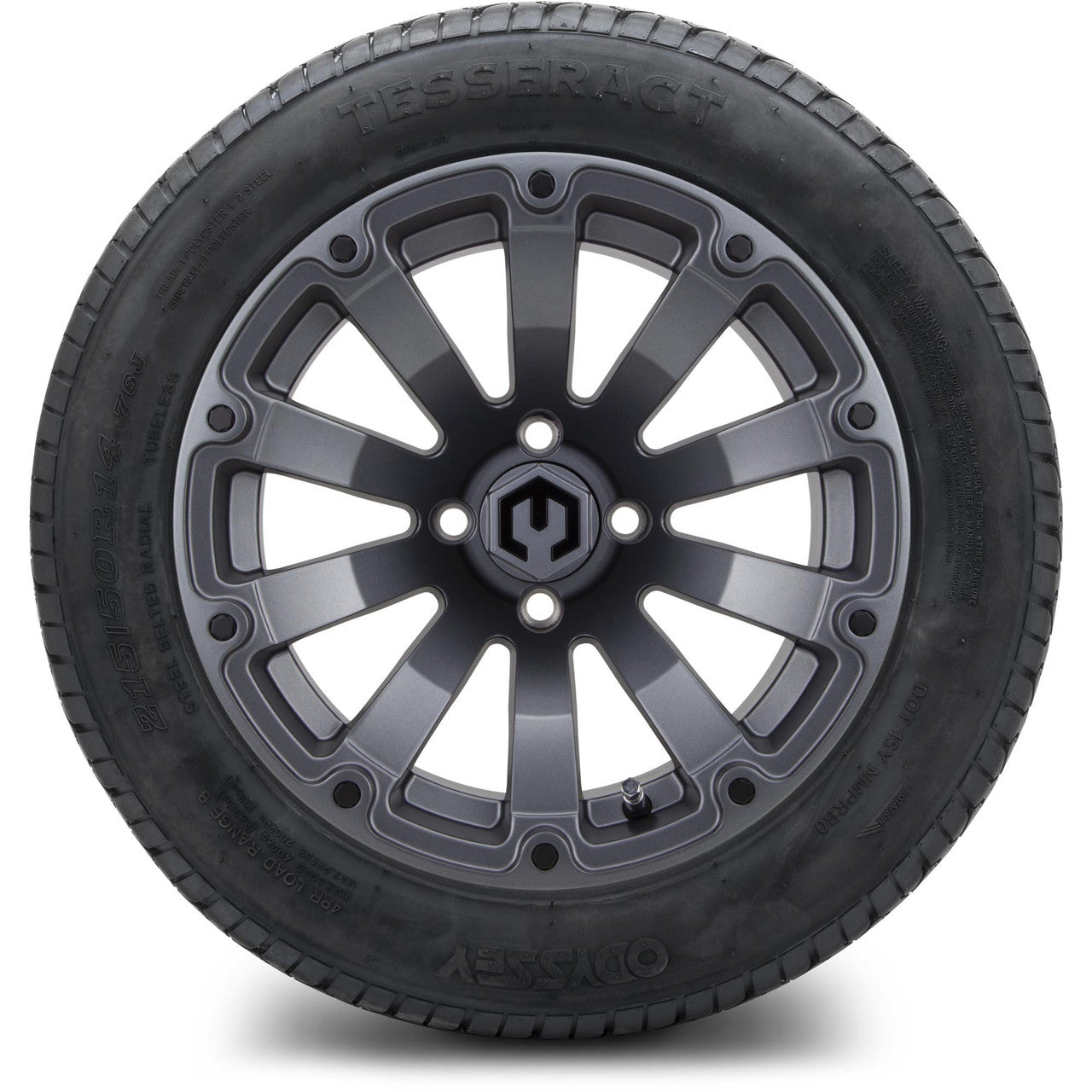 MODZ® 14" Bomber Matte Gunmetal Wheels & Street Tires Combo