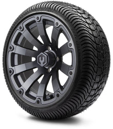 MODZ® 14" Bomber Matte Gunmetal Wheels & Street Tires Combo