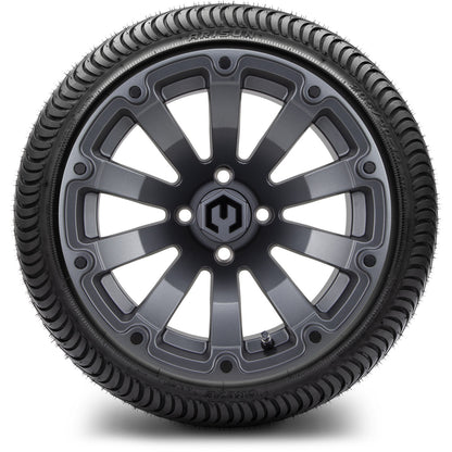 MODZ® 14" Bomber Matte Gunmetal Wheels & Street Tires Combo