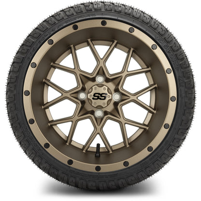 MODZ® 14" Vortex Matte Bronze Wheels & Street Tires Combo