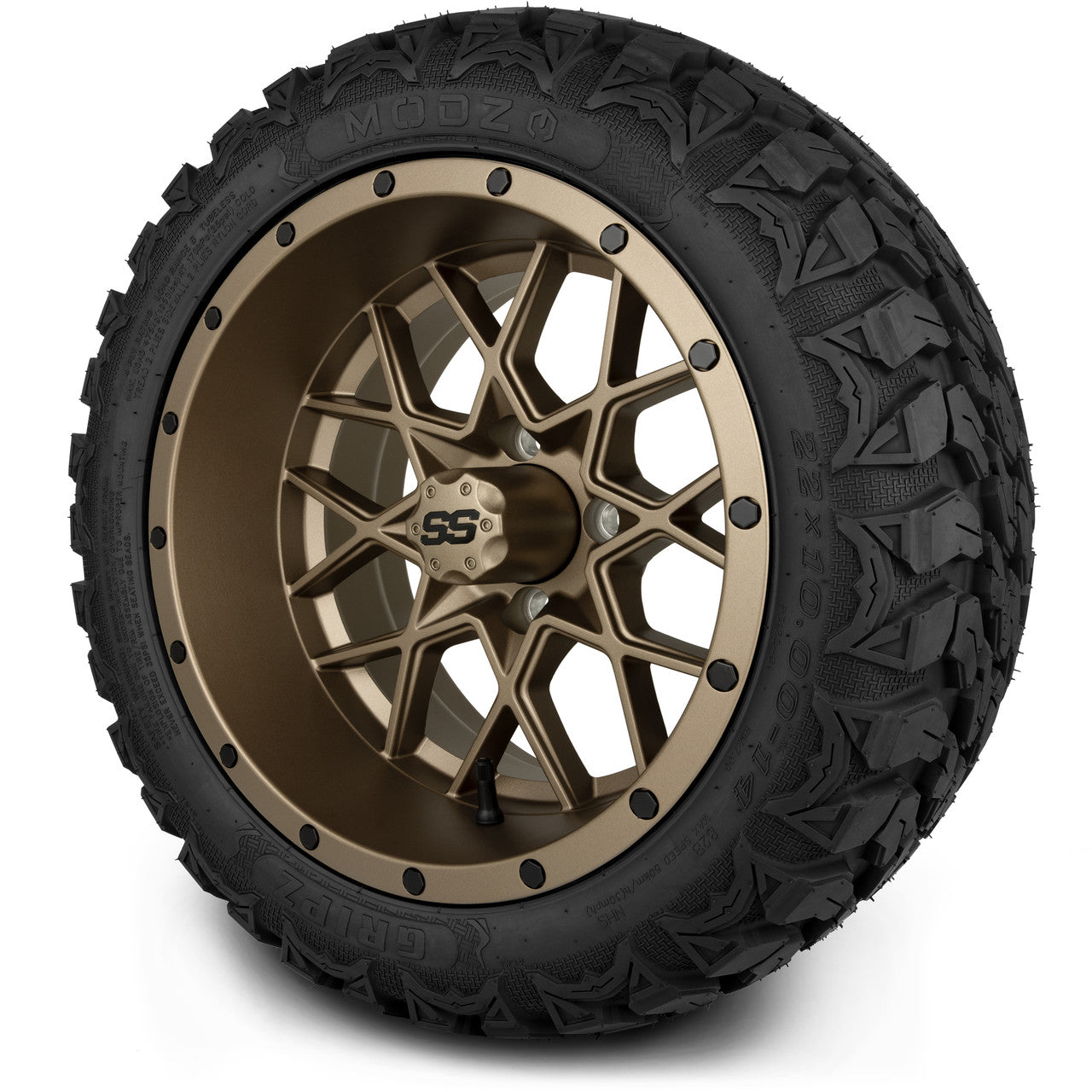 MODZ® 14" Vortex Matte Bronze Wheels & Off-Road Tires Combo