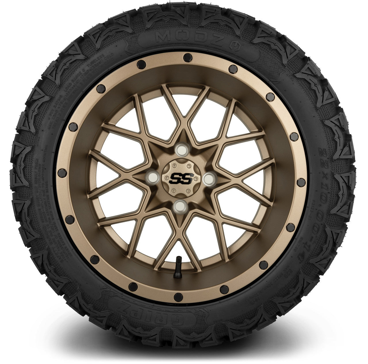 MODZ® 14" Vortex Matte Bronze Wheels & Off-Road Tires Combo