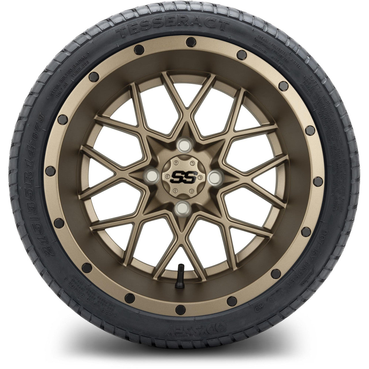 MODZ® 14" Vortex Matte Bronze Wheels & Street Tires Combo