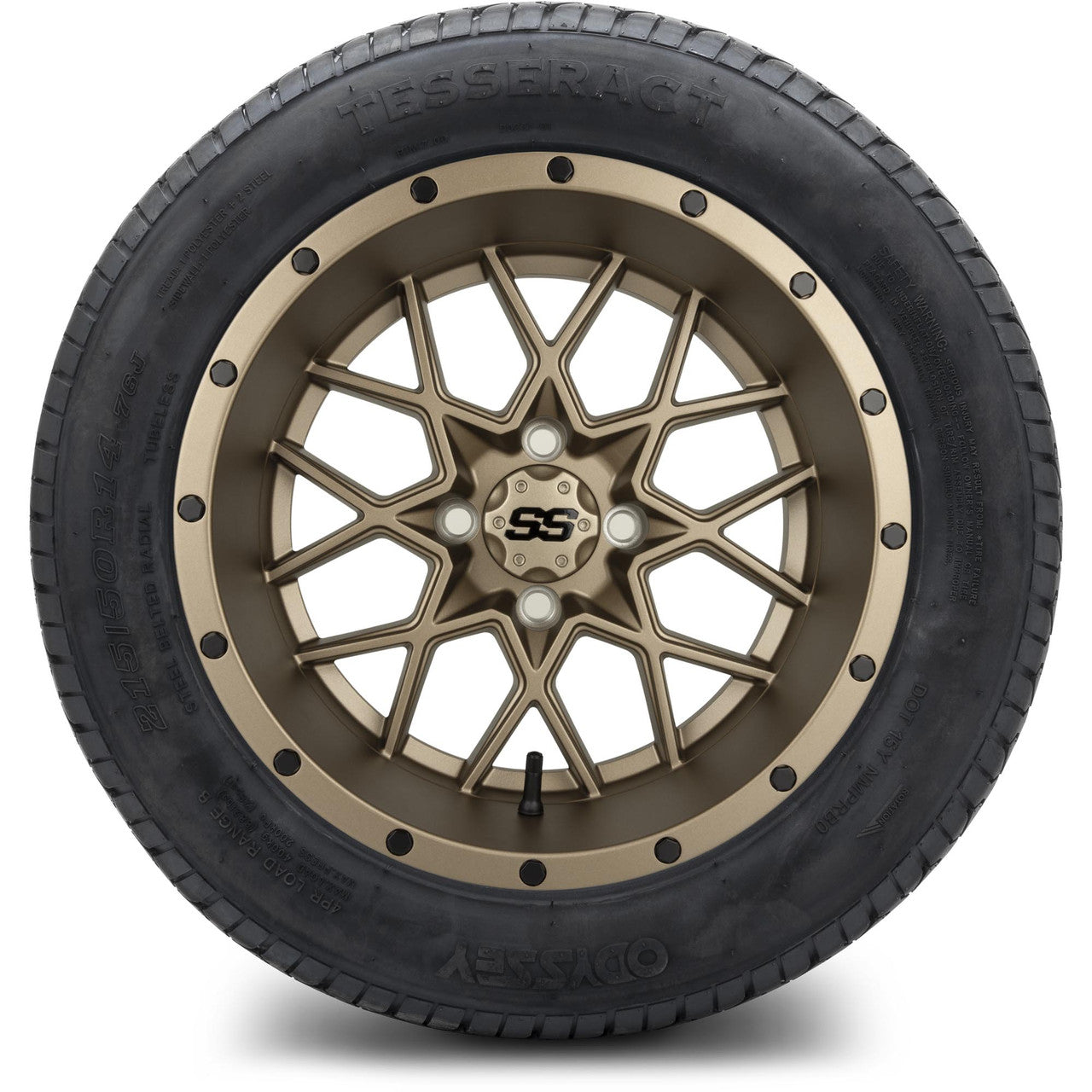 MODZ® 14" Vortex Matte Bronze Wheels & Street Tires Combo