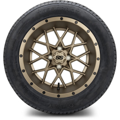 MODZ® 14" Vortex Matte Bronze Wheels & Street Tires Combo