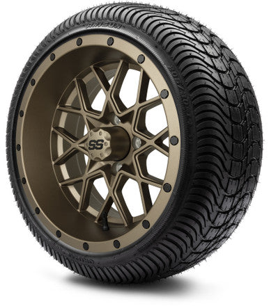 MODZ® 14" Vortex Matte Bronze Wheels & Street Tires Combo