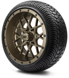 MODZ® 14" Vortex Matte Bronze Wheels & Street Tires Combo