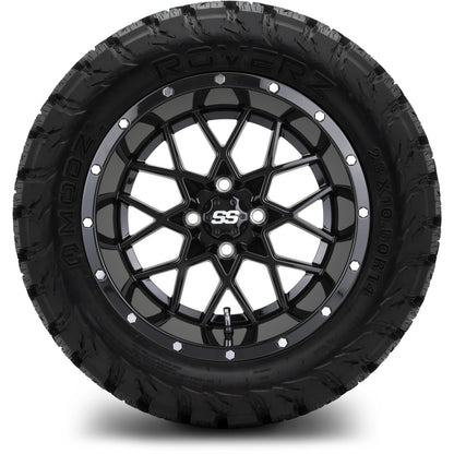MODZ® 14" Vortex Glossy Black Wheels & Off-Road Tires Combo