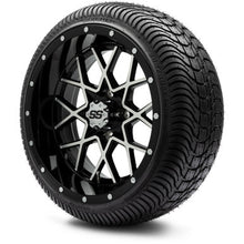 MODZ® 14" Vortex Machined Black Wheels & Street Tires Combo