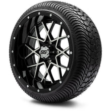 MODZ® 14" Vortex Machined Black Wheels & Street Tires Combo