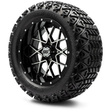 MODZ® 14" Vortex Machined Black Wheels & Off-Road Tires Combo