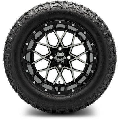 MODZ® 14" Vortex Machined Black Wheels & Off-Road Tires Combo
