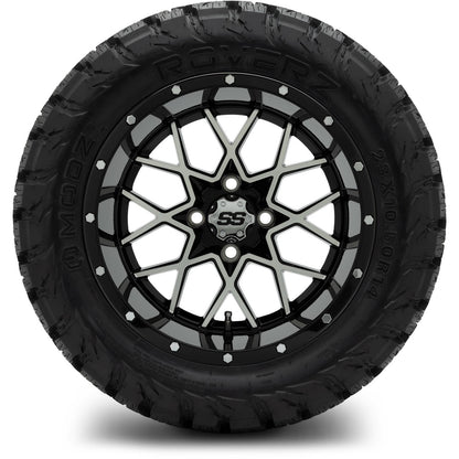 MODZ® 14" Vortex Machined Black Wheels & Off-Road Tires Combo