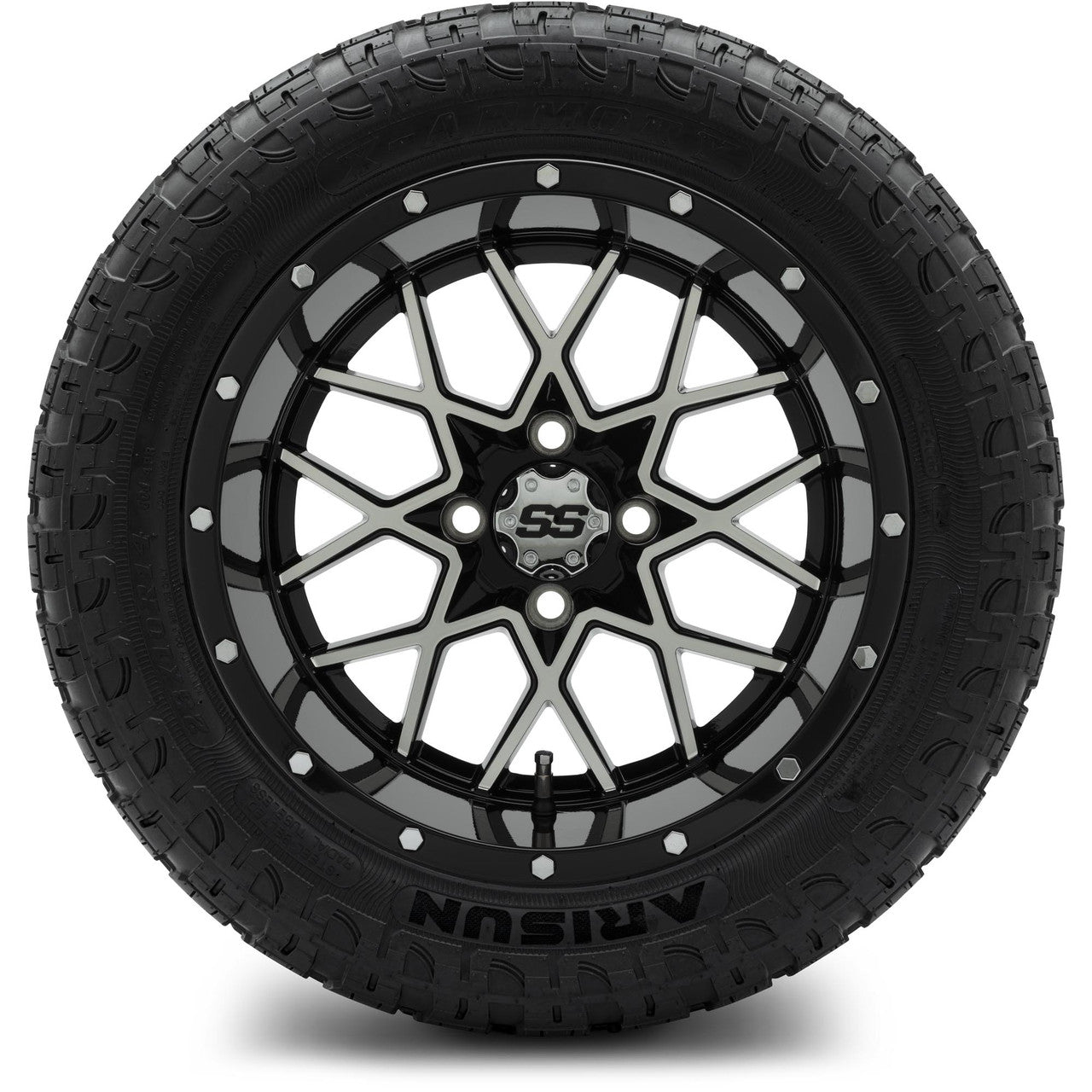 MODZ® 14" Vortex Machined Black Wheels & Off-Road Tires Combo