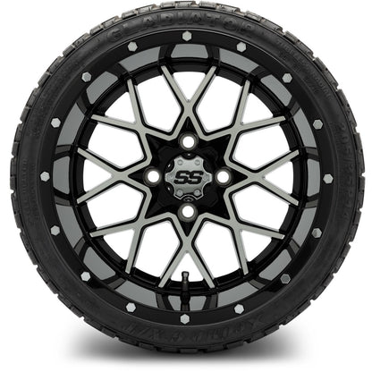 MODZ® 14" Vortex Machined Black Wheels & Off-Road Tires Combo