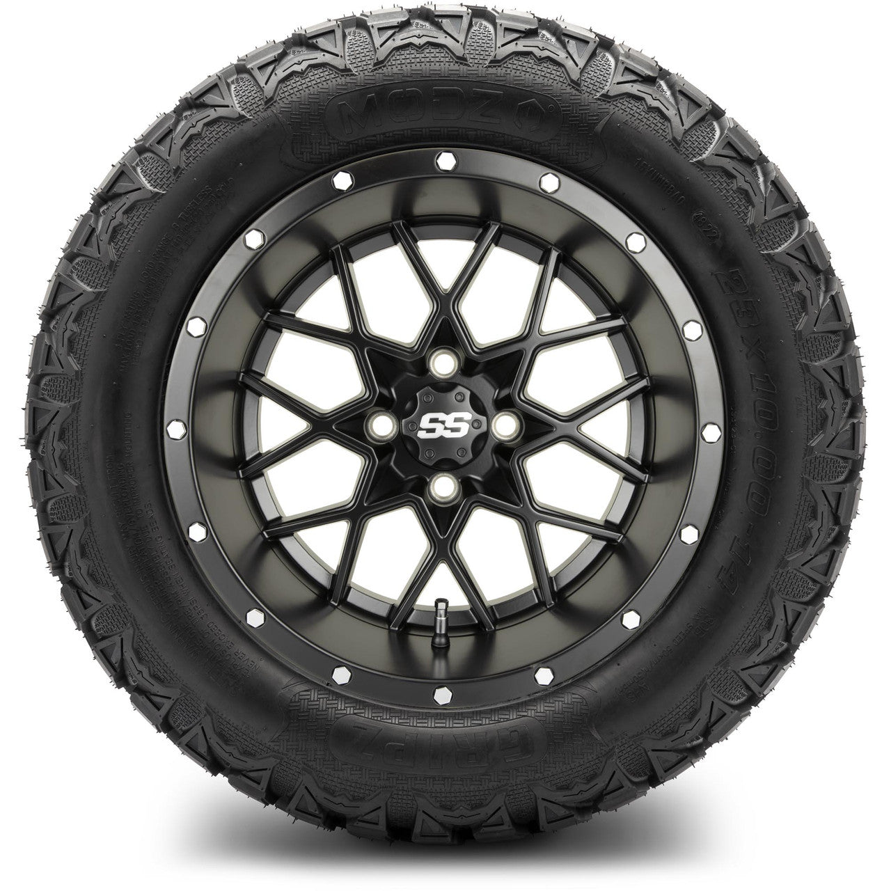 MODZ® 14" Vortex Matte Black Wheels & Off-Road Tires Combo