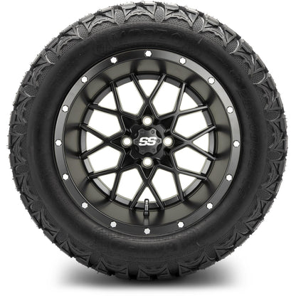 MODZ® 14" Vortex Matte Black Wheels & Off-Road Tires Combo
