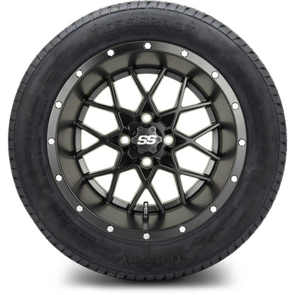 MODZ® 14" Vortex Matte Black Wheels & Street Tires Combo