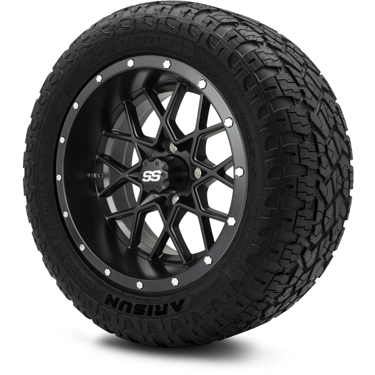 MODZ® 14" Vortex Matte Black Wheels & Off-Road Tires Combo