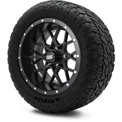 MODZ® 14" Vortex Matte Black Wheels & Off-Road Tires Combo