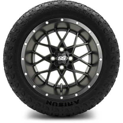 MODZ® 14" Vortex Matte Black Wheels & Off-Road Tires Combo