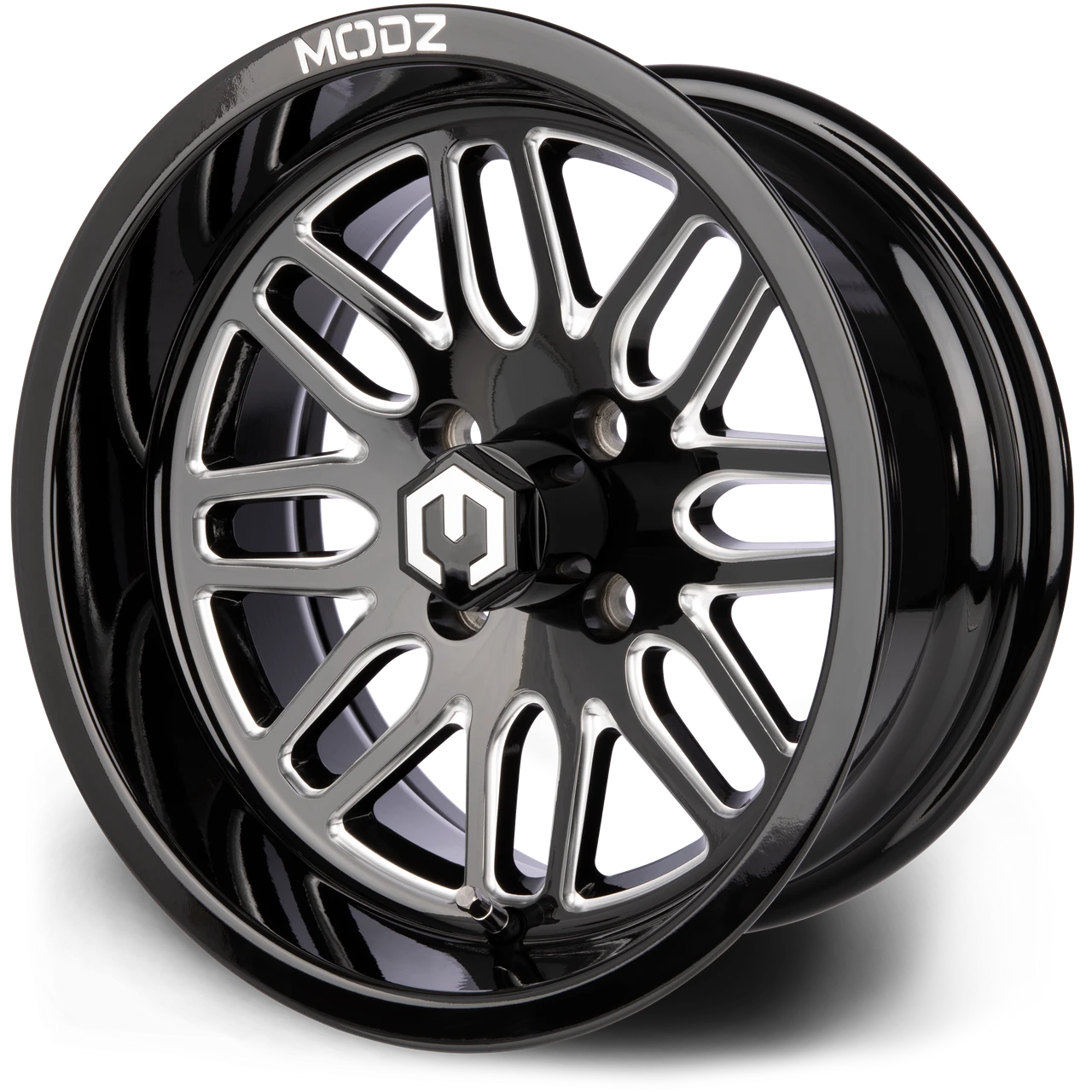 MODZ® Mayhem Glossy Black 14" Golf Cart Wheel