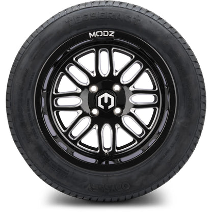 MODZ® 14" Mayhem Glossy Black with Ball Mill Wheels & Street Tires Combo