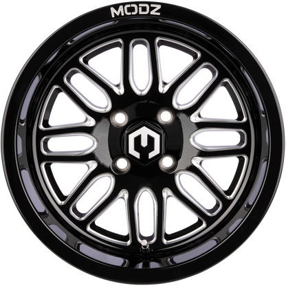 MODZ® Mayhem Glossy Black 14" Golf Cart Wheel
