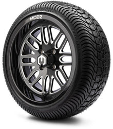 MODZ® 14" Mayhem Glossy Black with Ball Mill Wheels & Street Tires Combo