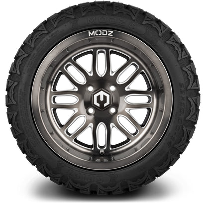MODZ® 14" Mayhem Brushed Gunmetal with Ball Mill Wheels & Off-Road Tires Combo