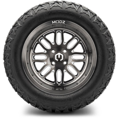 MODZ® 14" Mayhem Brushed Gunmetal with Ball Mill Wheels & Off-Road Tires Combo