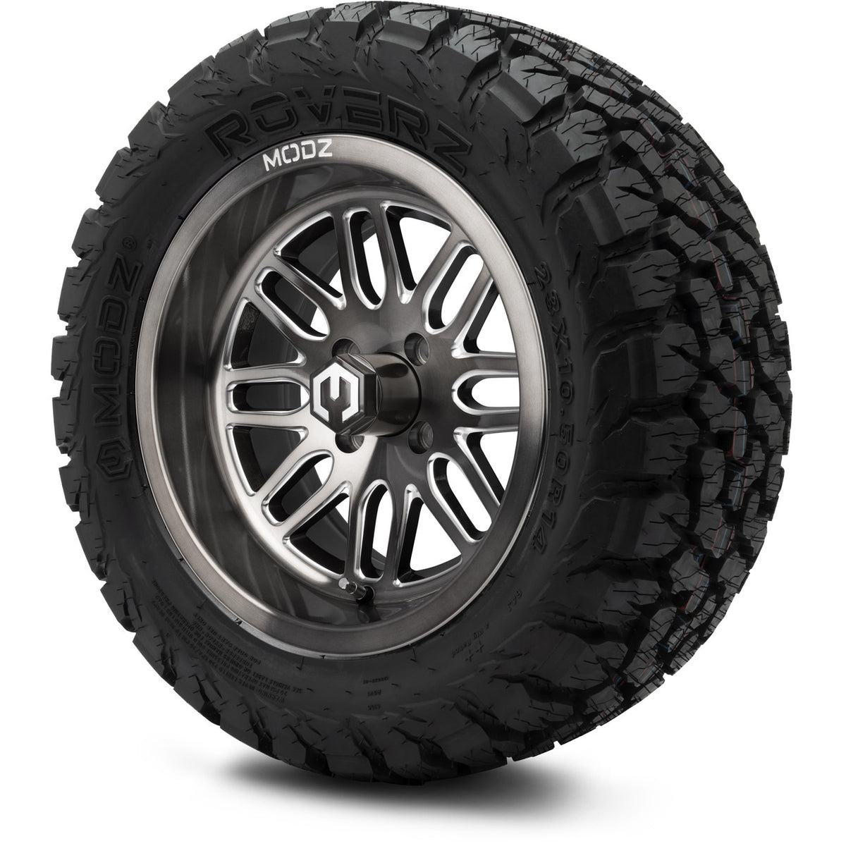 MODZ® 14" Mayhem Brushed Gunmetal with Ball Mill Wheels & Off-Road Tires Combo