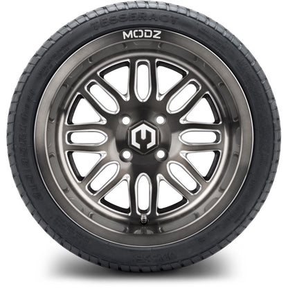 MODZ® 14" Mayhem Brushed Gunmetal with Ball Mill Wheels & Street Tires Combo