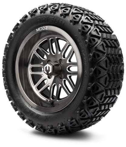 MODZ® 14" Mayhem Brushed Gunmetal with Ball Mill Wheels & Off-Road Tires Combo