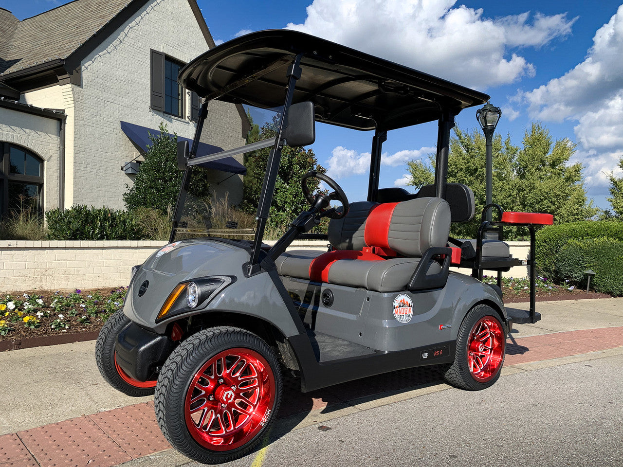 MODZ® Mayhem Red 14" Golf Cart Wheel