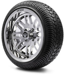 MODZ® 14" Mayhem Chrome Wheels & Street Tires Combo