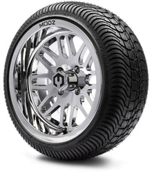MODZ® 14" Mayhem Chrome Wheels & Street Tires Combo