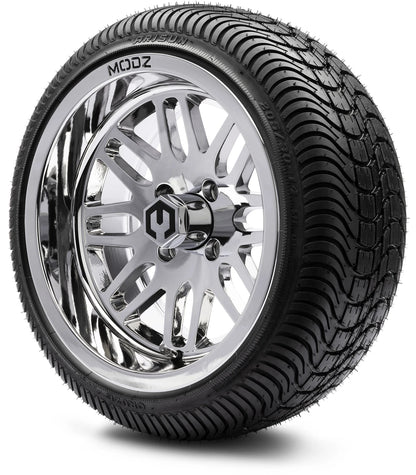 MODZ® 14" Mayhem Chrome Wheels & Street Tires Combo