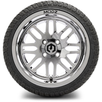 MODZ® 14" Mayhem Chrome Wheels & Street Tires Combo