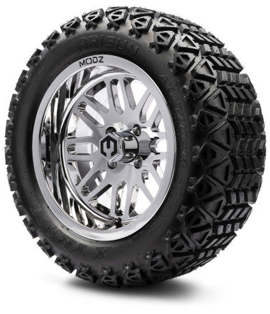 MODZ® 14" Mayhem Chrome Wheels & Off-Road Tires Combo