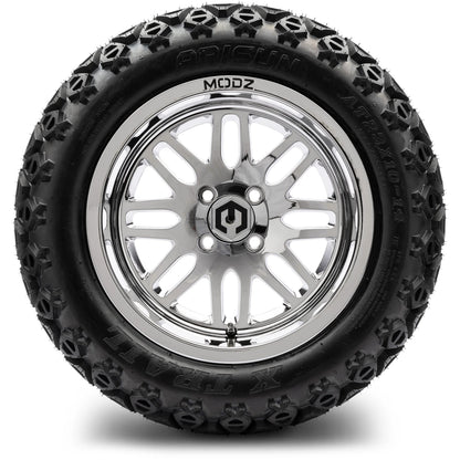 MODZ® 14" Mayhem Chrome Wheels & Off-Road Tires Combo
