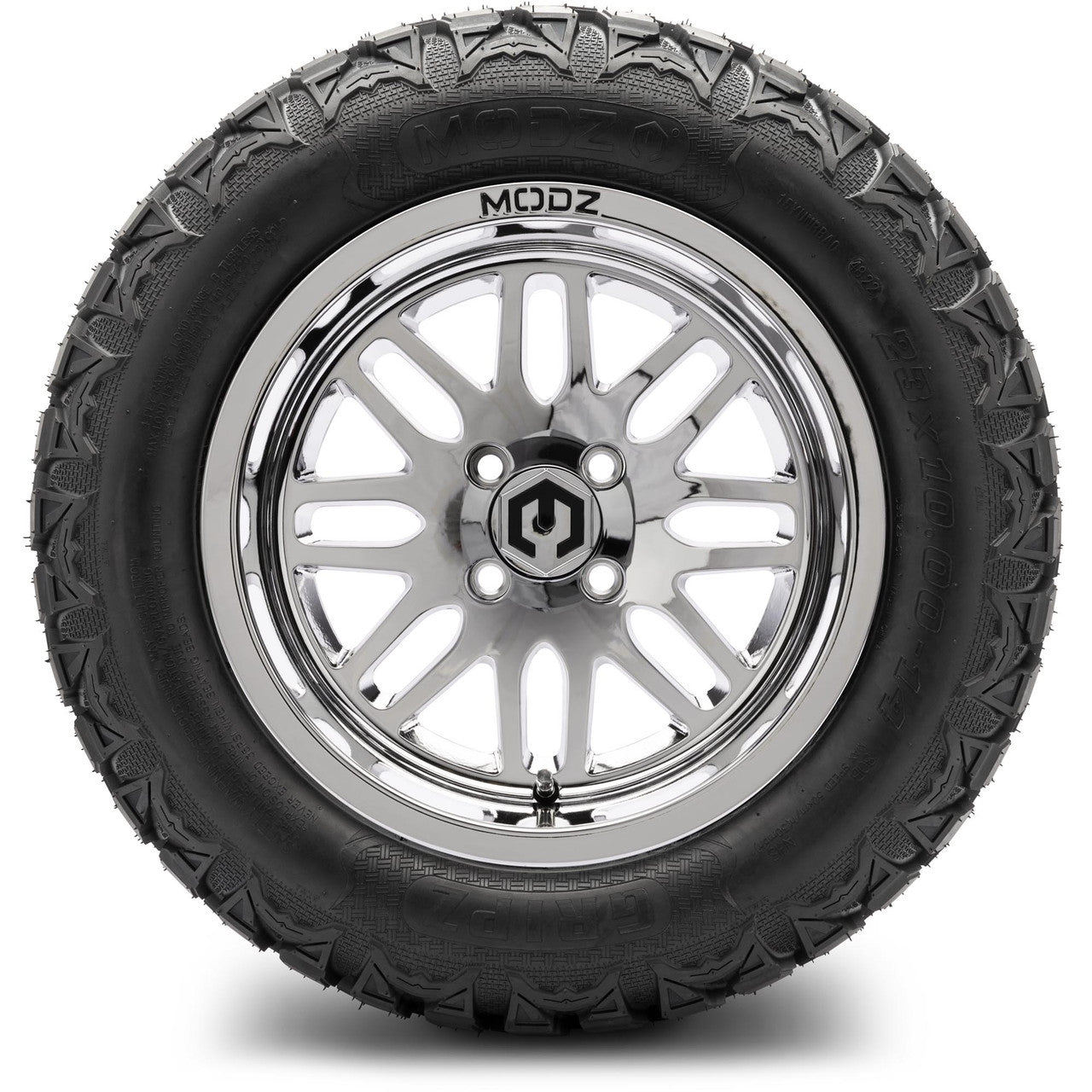 MODZ® 14" Mayhem Chrome Wheels & Off-Road Tires Combo