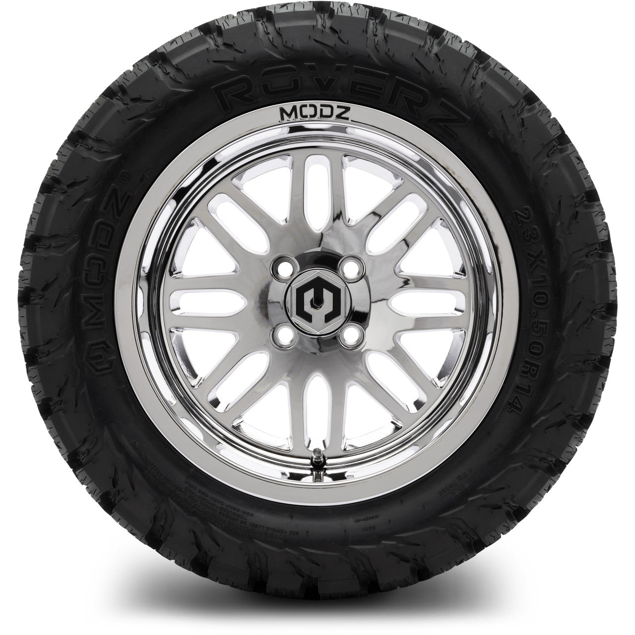 MODZ® 14" Mayhem Chrome Wheels & Off-Road Tires Combo