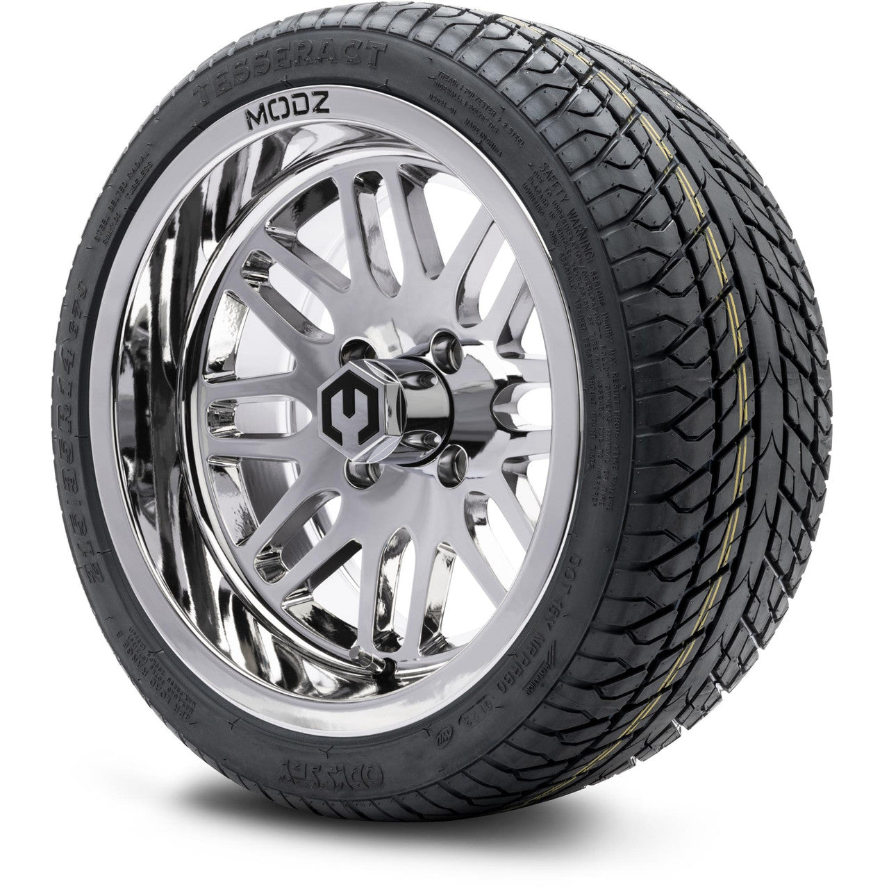 MODZ® 14" Mayhem Chrome Wheels & Street Tires Combo