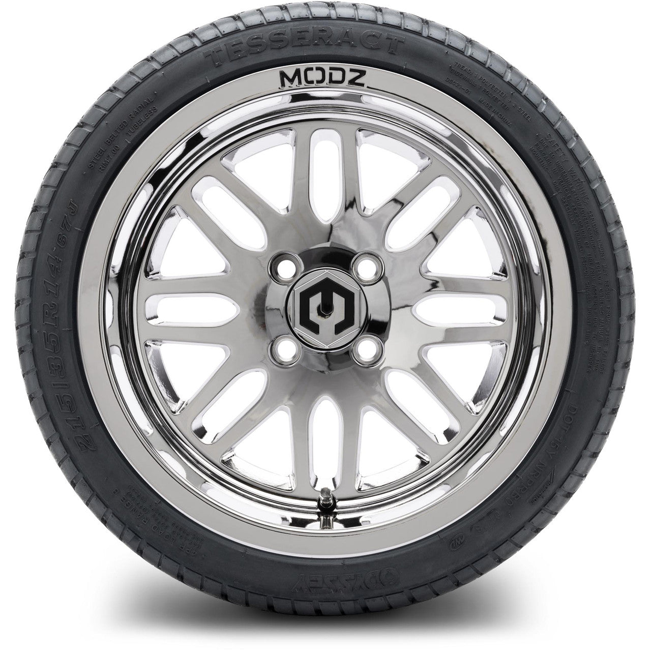 MODZ® 14" Mayhem Chrome Wheels & Street Tires Combo