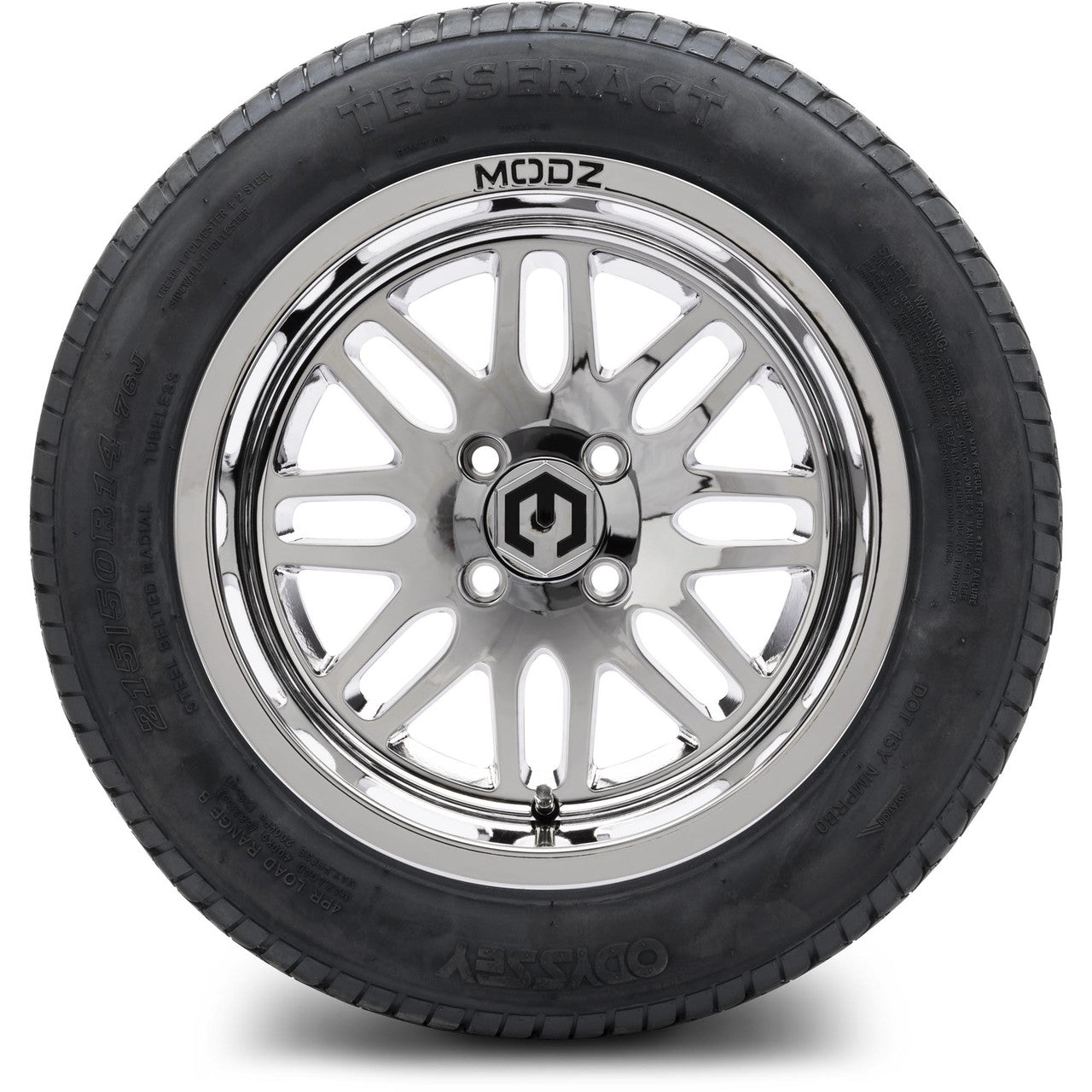 MODZ® 14" Mayhem Chrome Wheels & Street Tires Combo